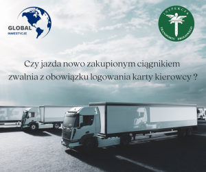 Czy jazda nowo zakupionym ciągnikiem zwalnia z obowiązku logowania karty kierowcy