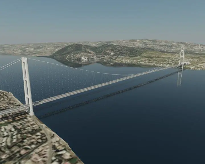 Źródło: Webuild Group – Rendering mostu nad Cieśniną MesyńskąLink: https://www.webuildgroup.com/en/messina-strait-bridge